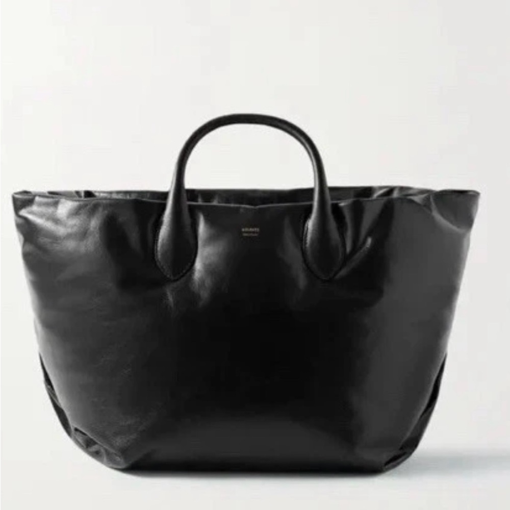 KHAITE  Puffy Amelia Medium Padded Leather Tote - Black